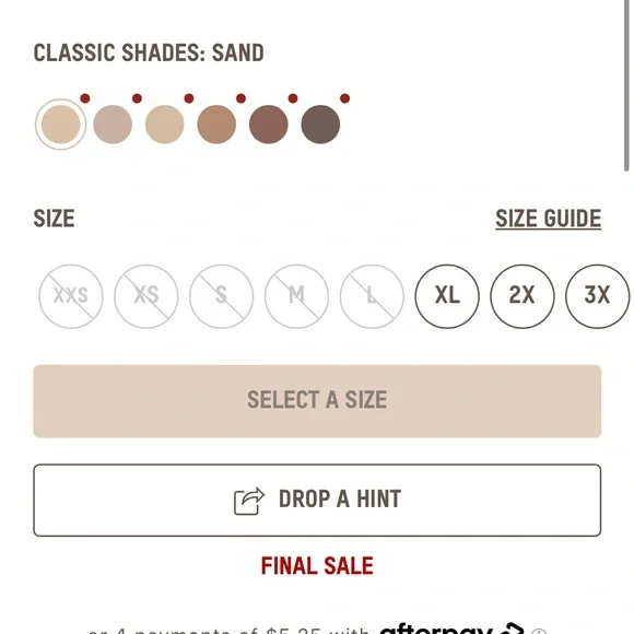 NWT SKIMS Super Cropped Shirt in Sand - XL - Picture 8 of 9